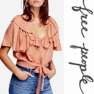 NWT! Free People Rosemary Tie-Waist Top Size Medium.